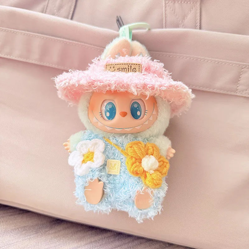 Second-generation blind box LabubuBU clothes vinyl face pendant LABUBU sitting party series cute baby clothes blind box toys