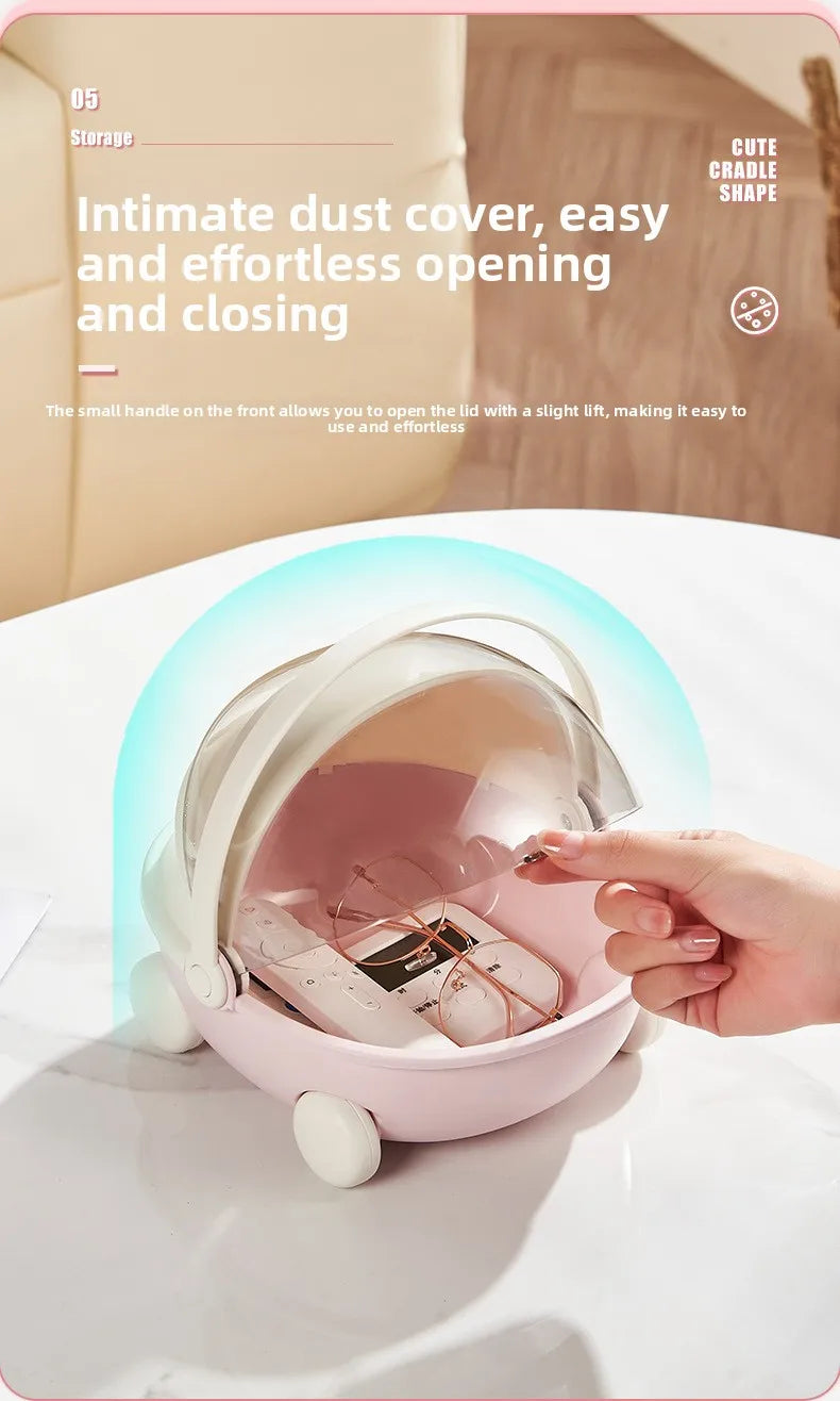 1/2pc Doll Bed Baby Stroller Storage Box with Mat for Labubu Space Module Doll Sleep Cradle Cart Dolls Bed Furniture Accessories