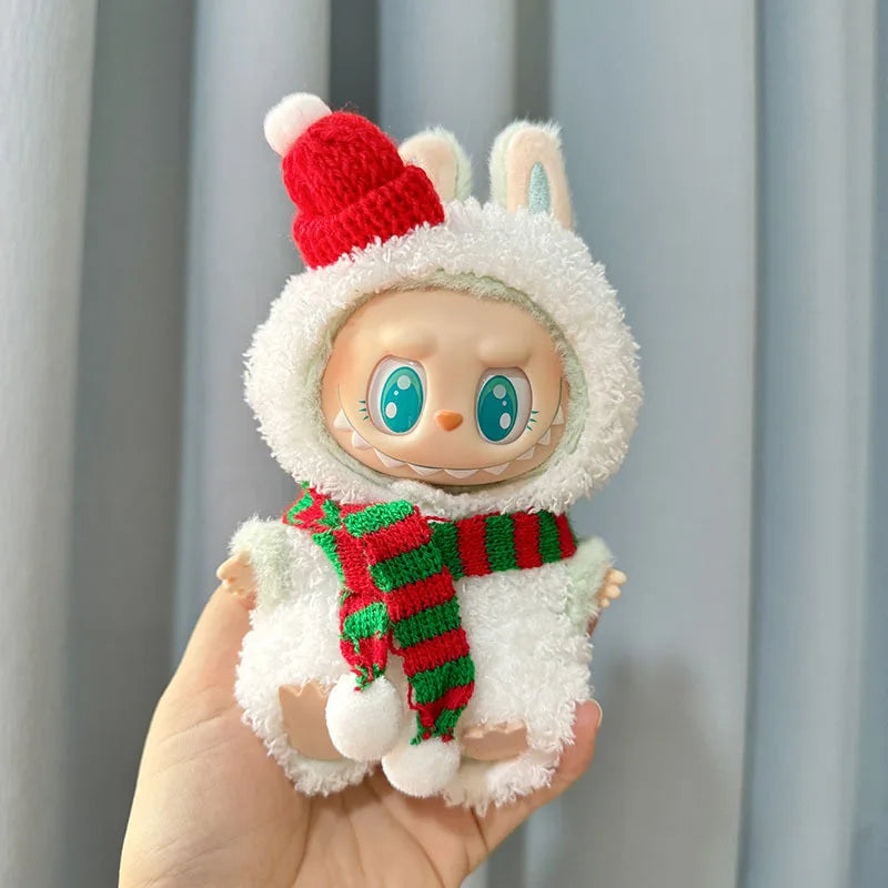 Second-generation blind box LabubuBU clothes vinyl face pendant LABUBU sitting party series cute baby clothes blind box toys