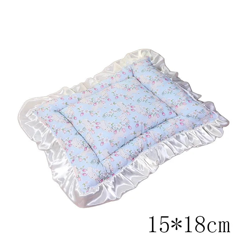 1/2pc Doll Bed Baby Stroller Storage Box with Mat for Labubu Space Module Doll Sleep Cradle Cart Dolls Bed Furniture Accessories