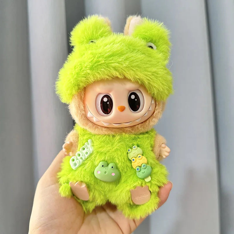 Second-generation blind box LabubuBU clothes vinyl face pendant LABUBU sitting party series cute baby clothes blind box toys