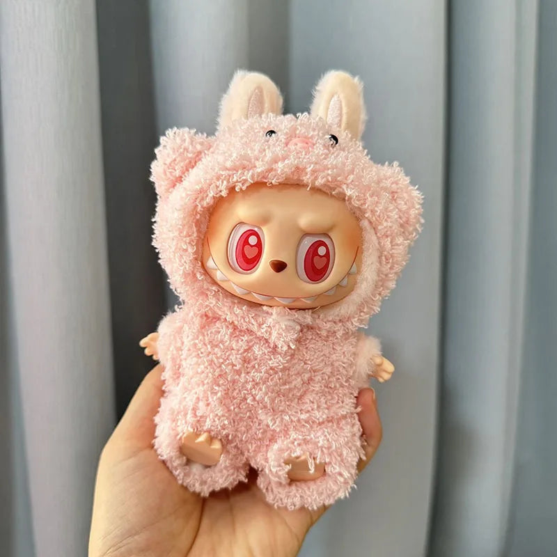 Second-generation blind box LabubuBU clothes vinyl face pendant LABUBU sitting party series cute baby clothes blind box toys