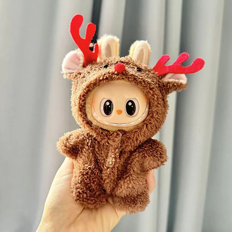 Second-generation blind box LabubuBU clothes vinyl face pendant LABUBU sitting party series cute baby clothes blind box toys