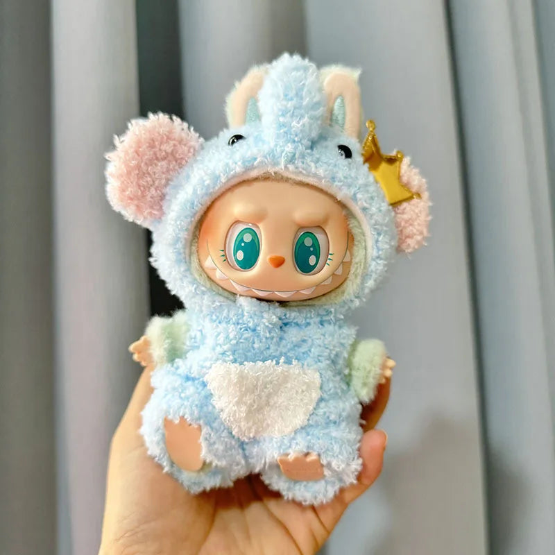 Second-generation blind box LabubuBU clothes vinyl face pendant LABUBU sitting party series cute baby clothes blind box toys