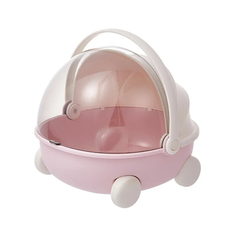 1/2pc Doll Bed Baby Stroller Storage Box with Mat for Labubu Space Module Doll Sleep Cradle Cart Dolls Bed Furniture Accessories