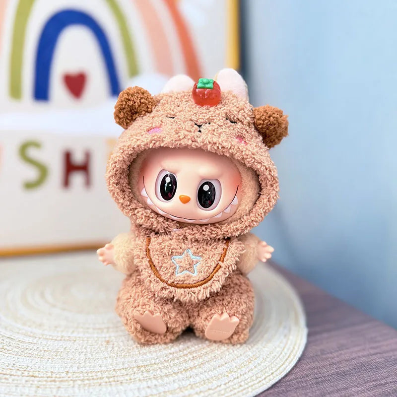 Second-generation blind box LabubuBU clothes vinyl face pendant LABUBU sitting party series cute baby clothes blind box toys
