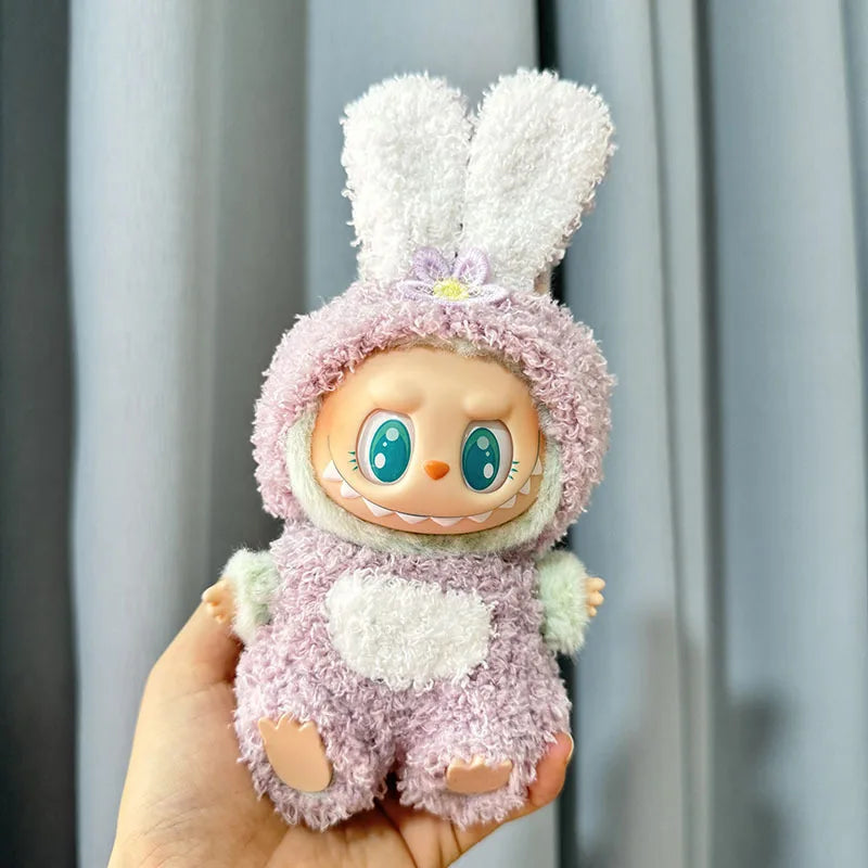 Second-generation blind box LabubuBU clothes vinyl face pendant LABUBU sitting party series cute baby clothes blind box toys