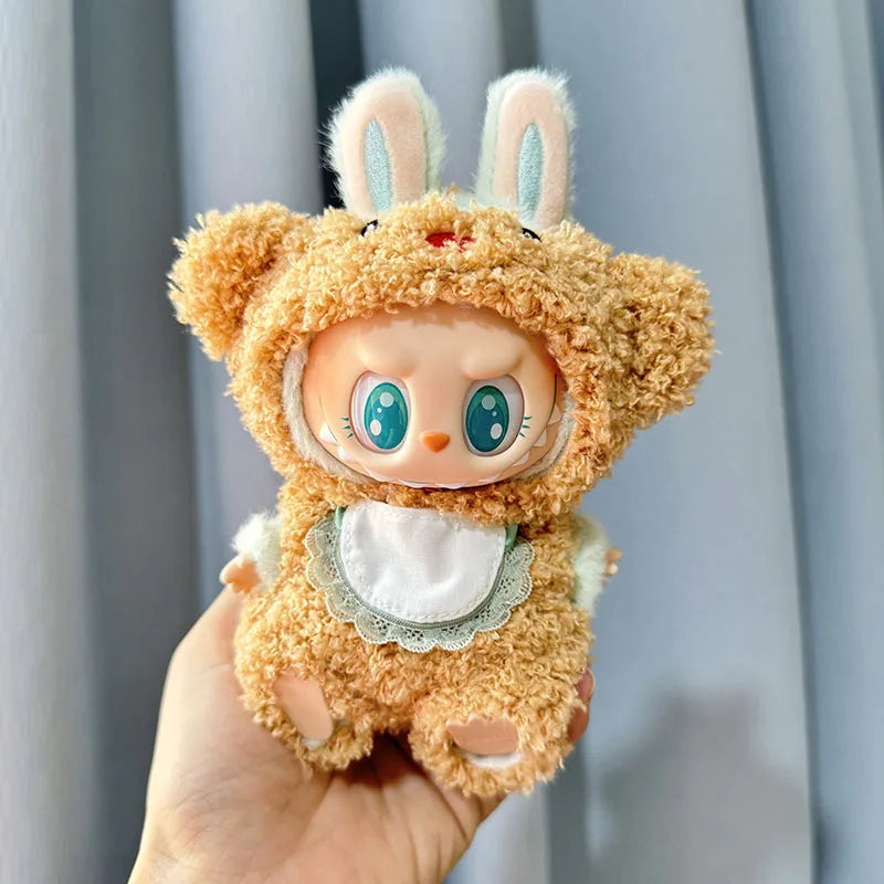 Second-generation blind box LabubuBU clothes vinyl face pendant LABUBU sitting party series cute baby clothes blind box toys