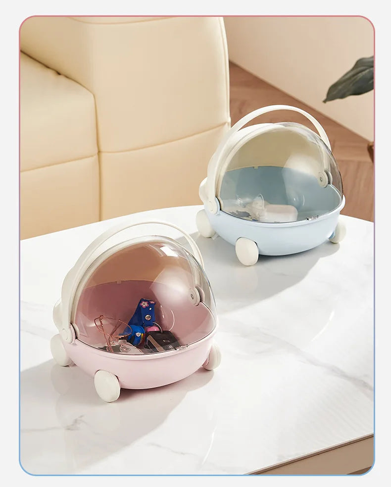 1/2pc Doll Bed Baby Stroller Storage Box with Mat for Labubu Space Module Doll Sleep Cradle Cart Dolls Bed Furniture Accessories
