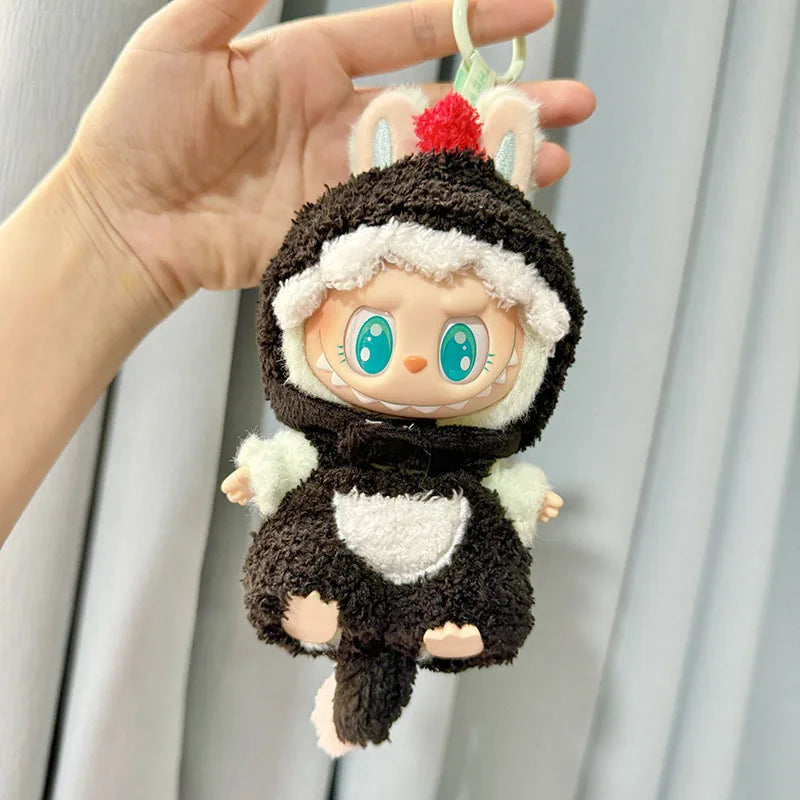 Second-generation blind box LabubuBU clothes vinyl face pendant LABUBU sitting party series cute baby clothes blind box toys