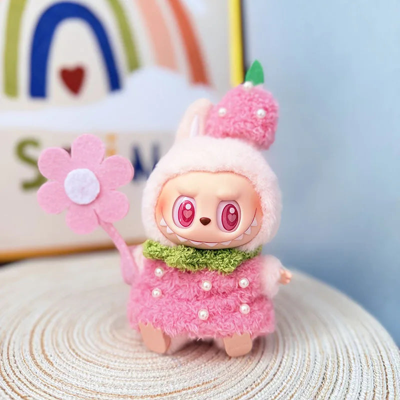 Second-generation blind box LabubuBU clothes vinyl face pendant LABUBU sitting party series cute baby clothes blind box toys