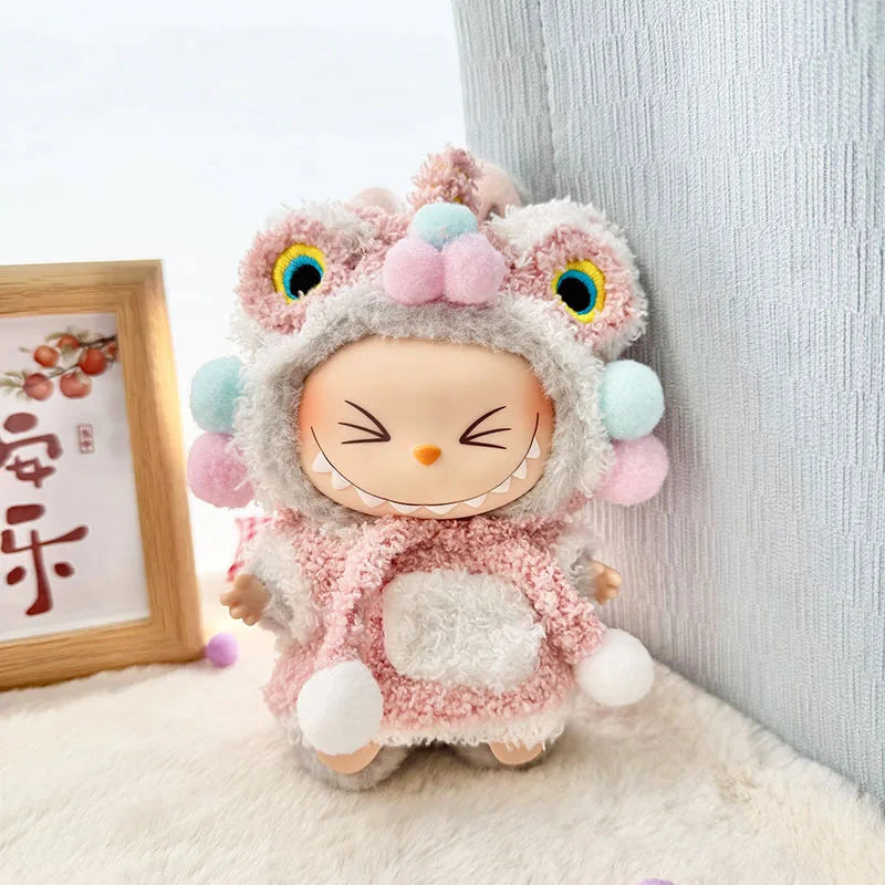 Second-generation blind box LabubuBU clothes vinyl face pendant LABUBU sitting party series cute baby clothes blind box toys
