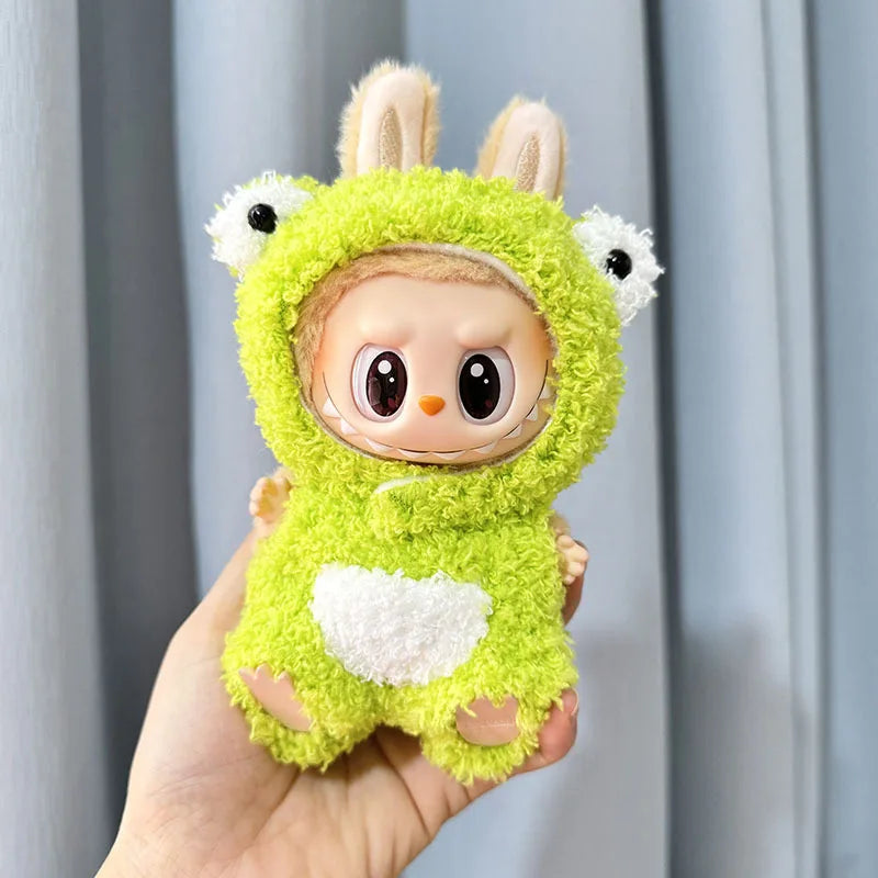 Second-generation blind box LabubuBU clothes vinyl face pendant LABUBU sitting party series cute baby clothes blind box toys