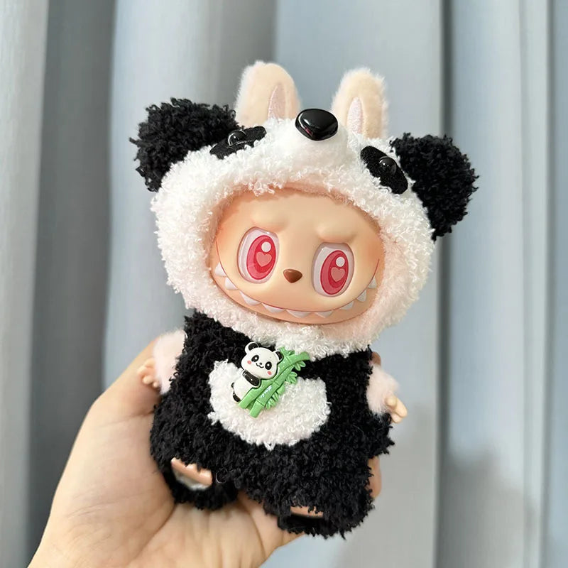 Second-generation blind box LabubuBU clothes vinyl face pendant LABUBU sitting party series cute baby clothes blind box toys